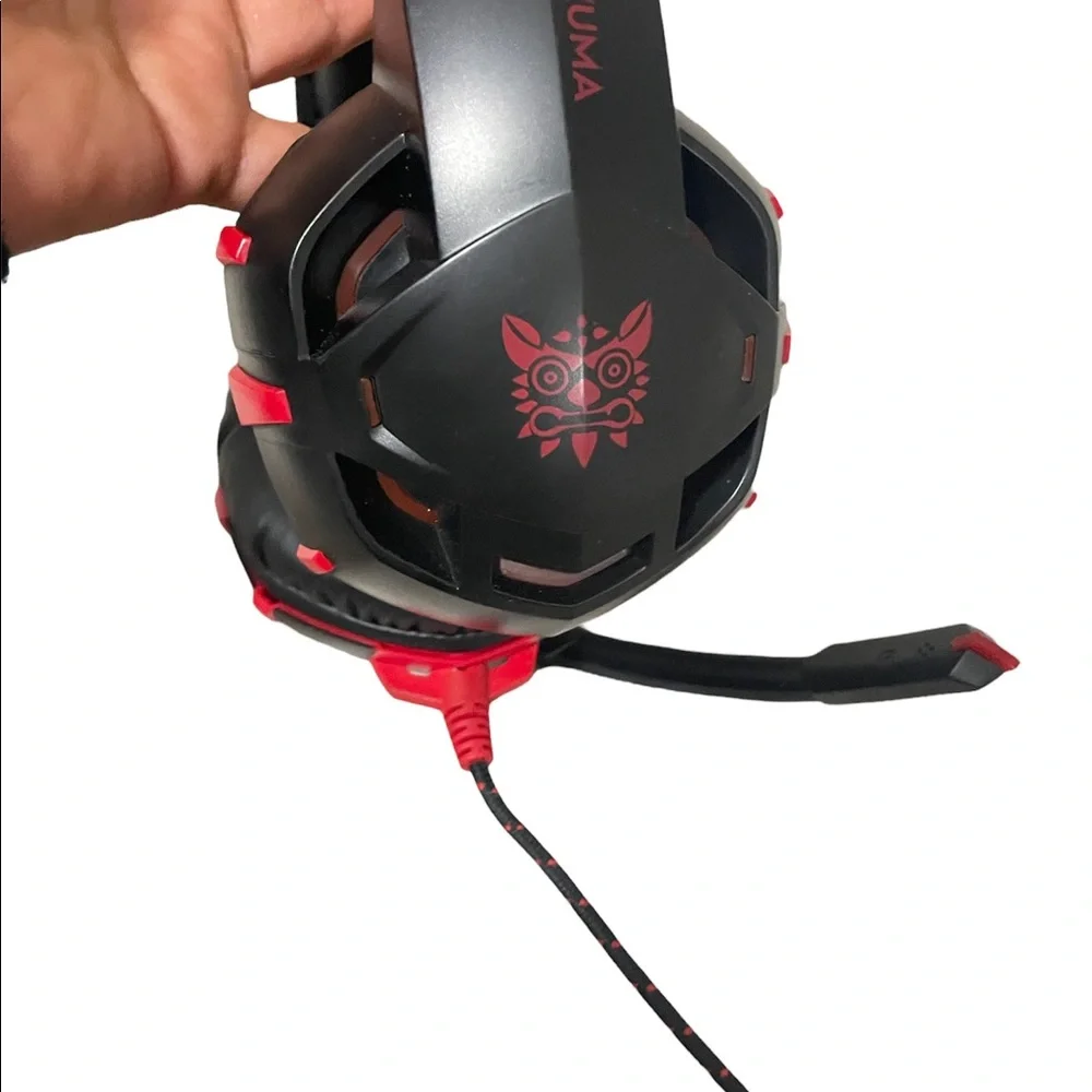 ONIKUMA K2 PRO WIRED LUMINOUS COMPUTER GAMING HEADSET (BLACK RED)
